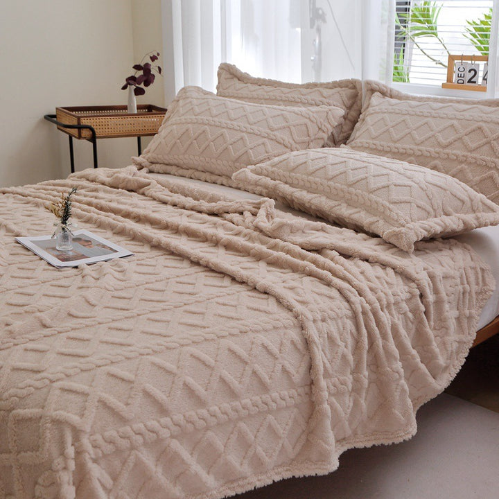 Textured Decorative Throw Blanket Kalsten
