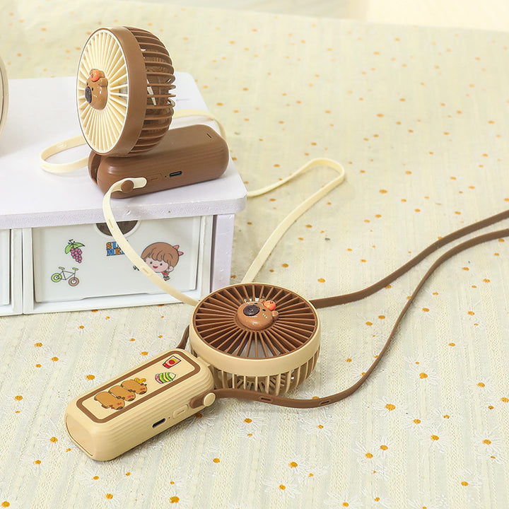 Women's Portable Mini Hand Fan with Cute Animal Design Kalsten