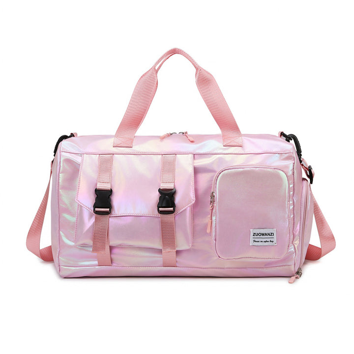 Iridescent Multi-Pocket Travel Duffel Bag Kalsten