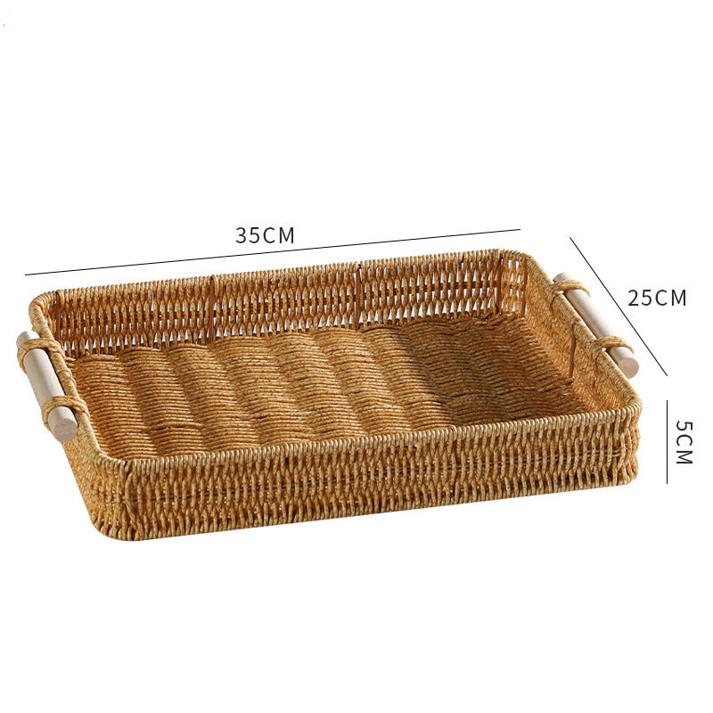 Handwoven Decorative Serving Tray Kalsten