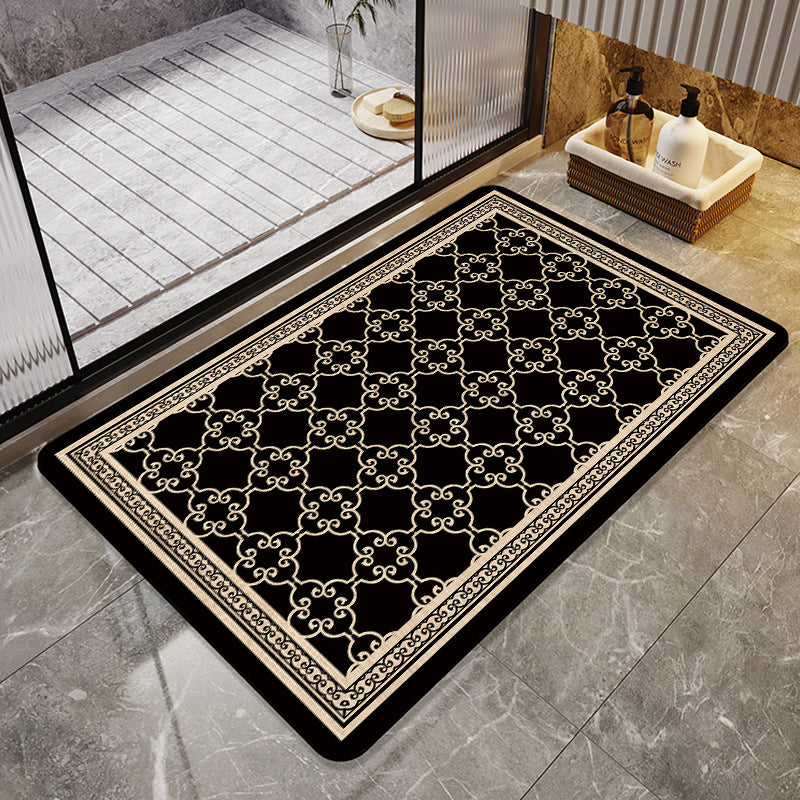Elegant Geometric Pattern Bath Mat Kalsten