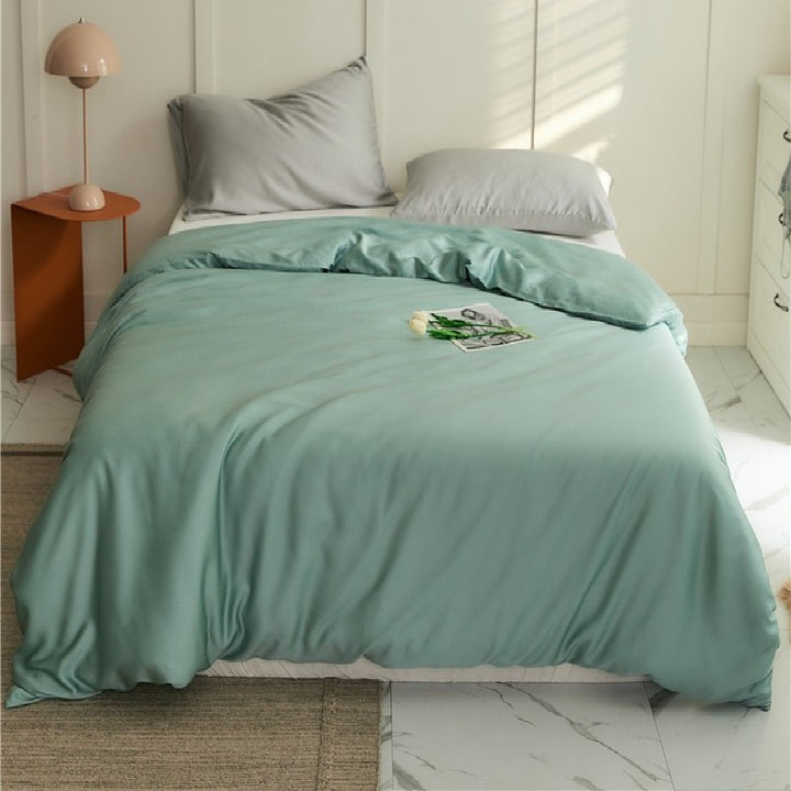 Luxurious Breathable Silk Duvet Cover Set With Hidden Zipper And Wrinkle Resistant Finish