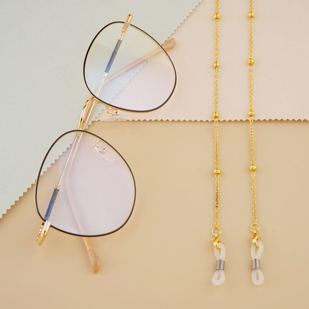 Silver Bead Decorative Eyewear Holder Chain Kalsten