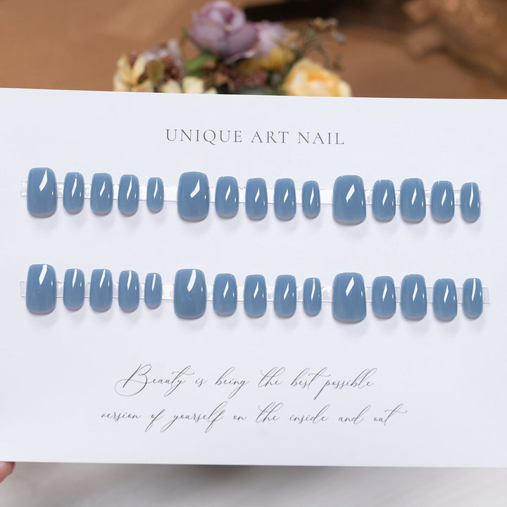 Premium Glossy Square Press-On Nails