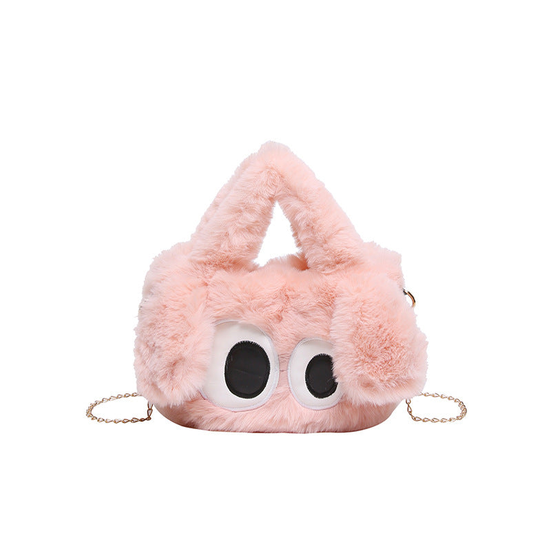 Cozy plush shoulder bag with ear application Kalsten