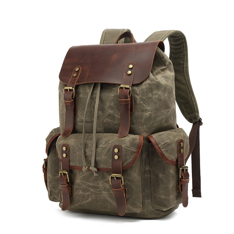 Rustic hiking backpack with multiple outer pockets Kalsten
