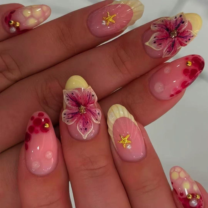 Floral-Inspired 3D Nail Art Extensions Kalsten