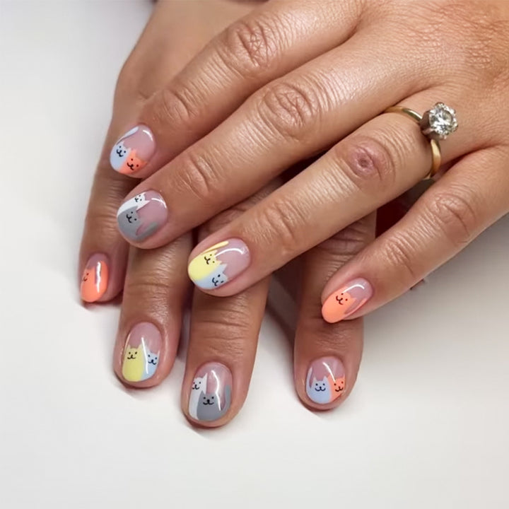 Glamorous Glittery Stiletto Press-On Nails Kalsten