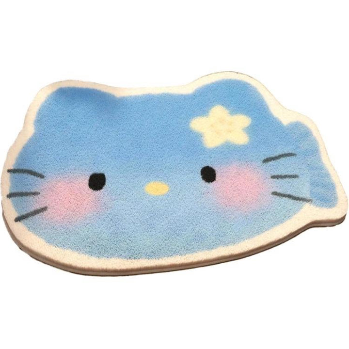 Cute Cartoon Cat-Themed Bath Mat
