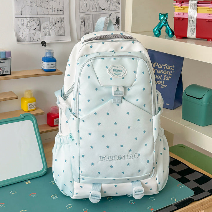 Stylish Star-Patterned School Backpack Kalsten