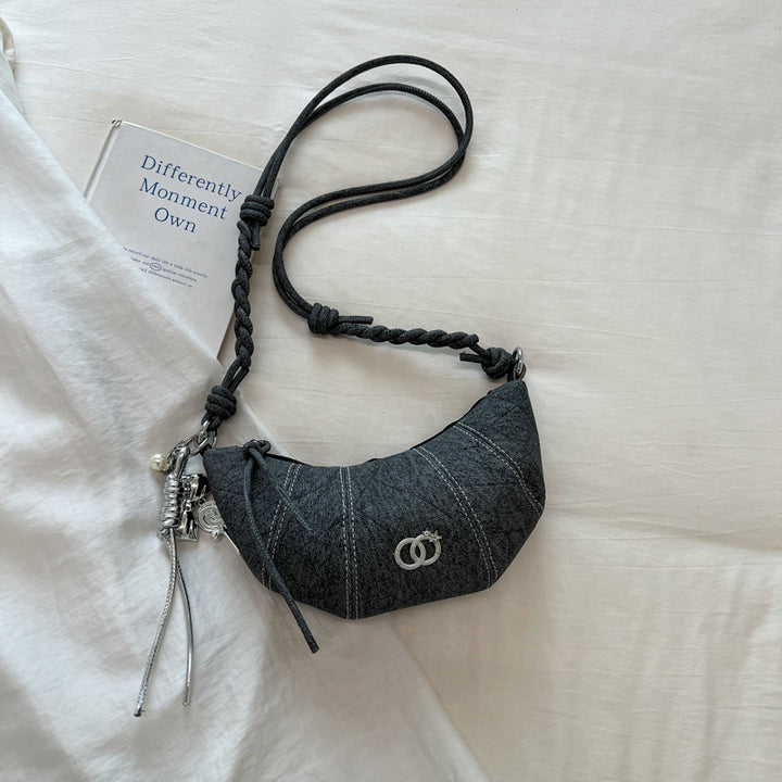 Quilted Denim Crossbody Bag