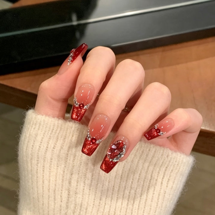 Glittering Stiletto Press-On Nail Enhancements