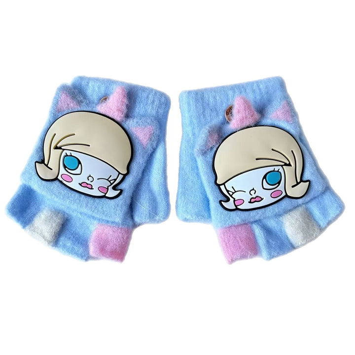 Cute Cartoon-Themed Fingerless Gloves Kalsten