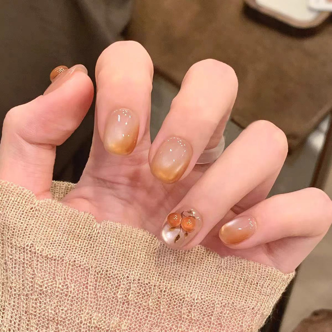 Glossy Ombre Square Press-On Nails Kalsten