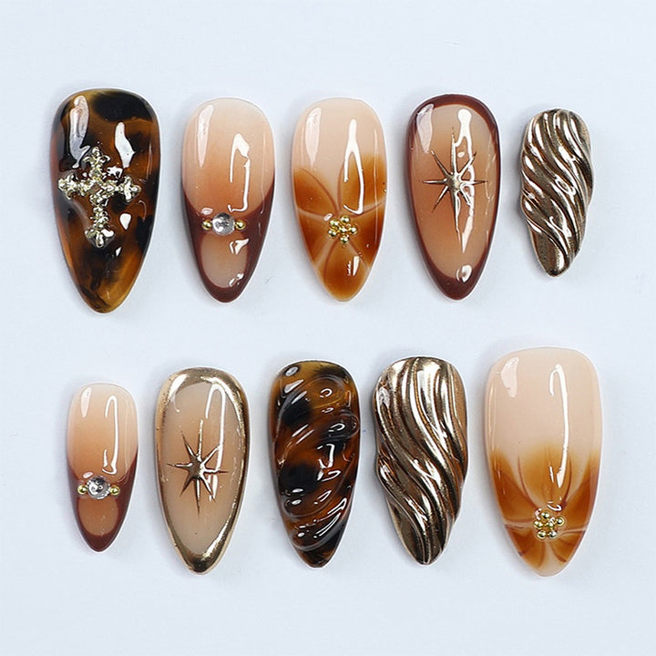 Artistic Decorative Press-On Nail Set kalsten