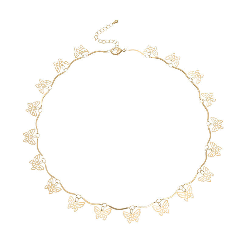 Butterfly Design Choker Necklace Kalsten