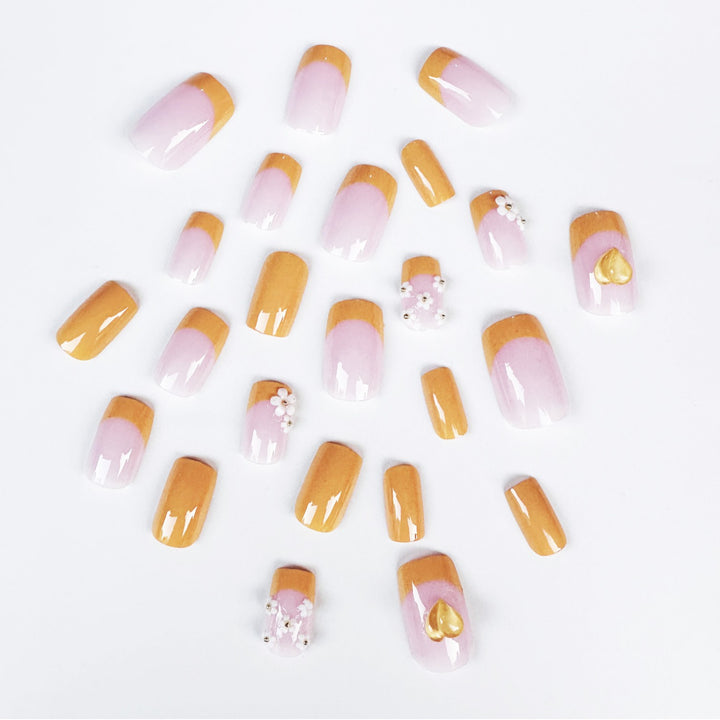 Floral Acrylic Nail Tips Kalsten