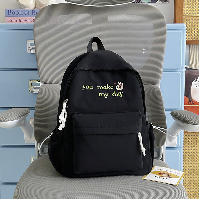 Casual Embroidered Mini Backpack Kalsten