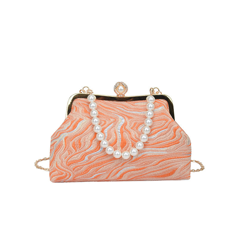 Elegant Pearl-Embellished Evening Handbag