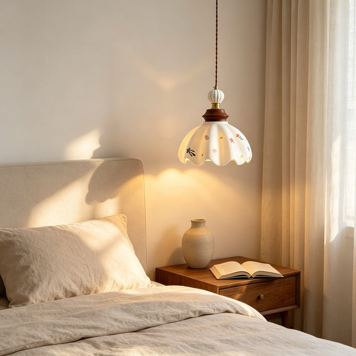 Floral Glass Pendant Light