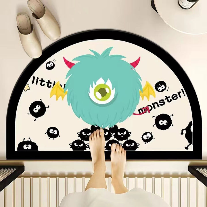 Playful Monster-Themed Bath Mat Kalsten
