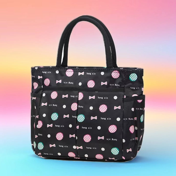 Multi-Pocket Candy Print Tote Bag Kalsten