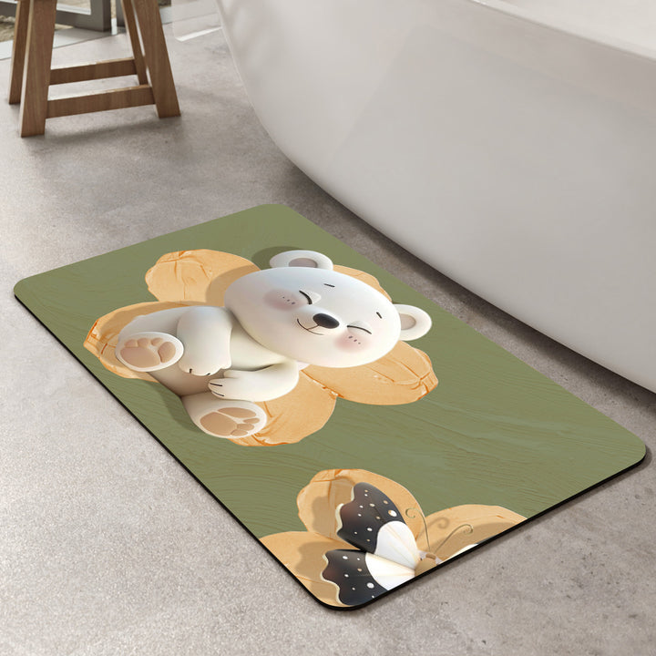 Mermaid-Themed Memory Foam Bath Mat Kalsten