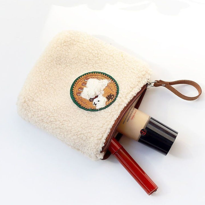 Cozy Faux Fur Cosmetic Bag