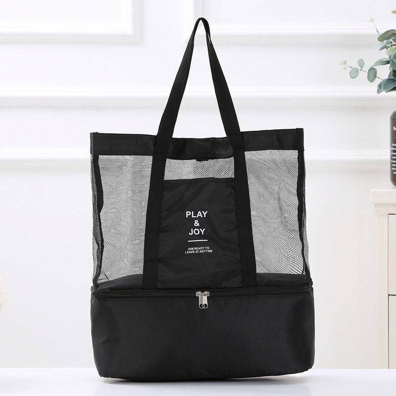 Versatile Multi-Pocket Mesh Beach Tote Kalsten