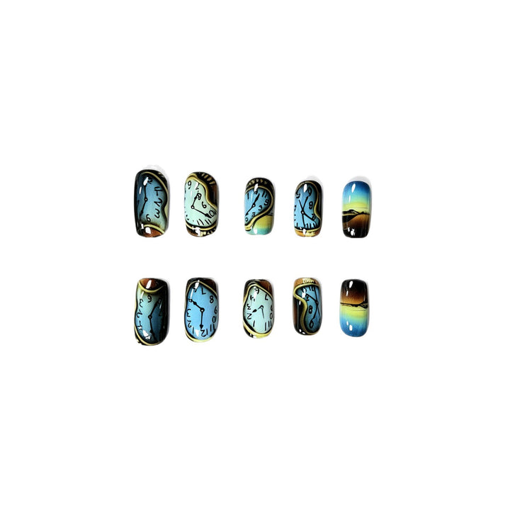 Artistic Clock Design Nail Art Kalsten