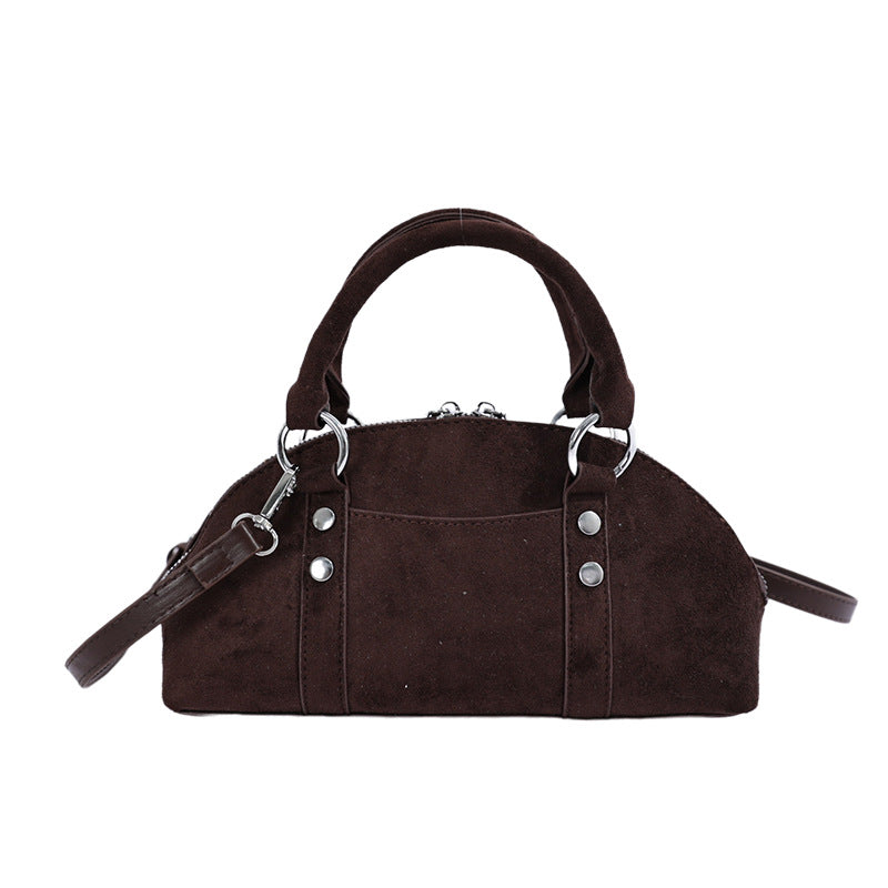 Structured Suede Handbag
