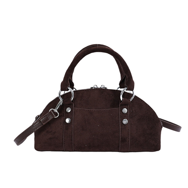 Structured Suede Handbag