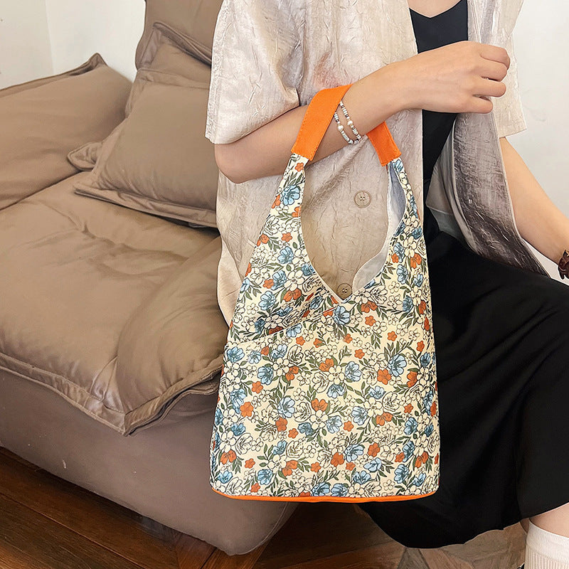 Floral Patterned Shopping Tote