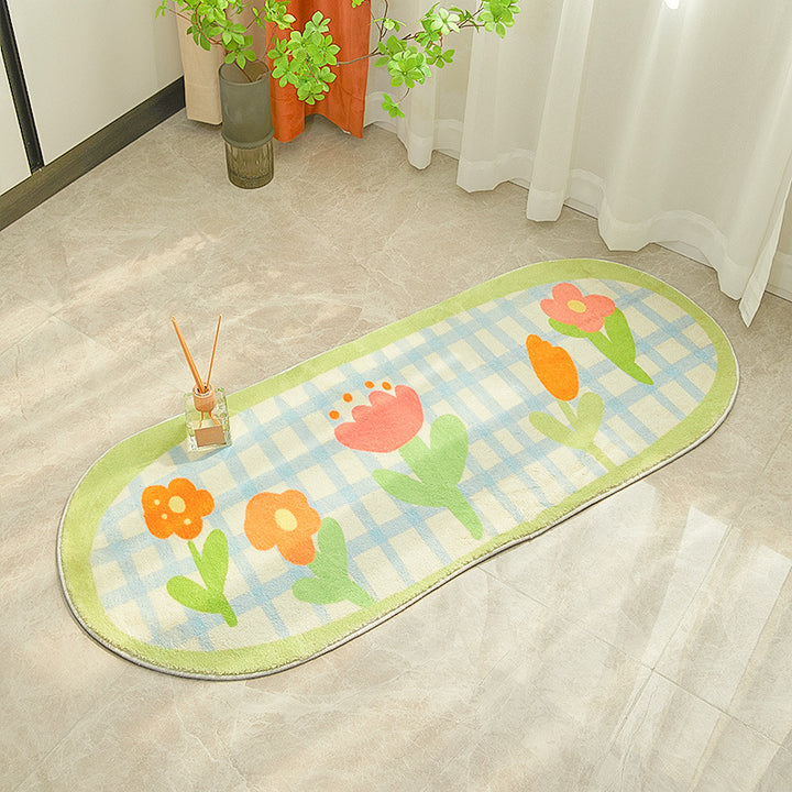 Floral-Themed Bath Area Mat