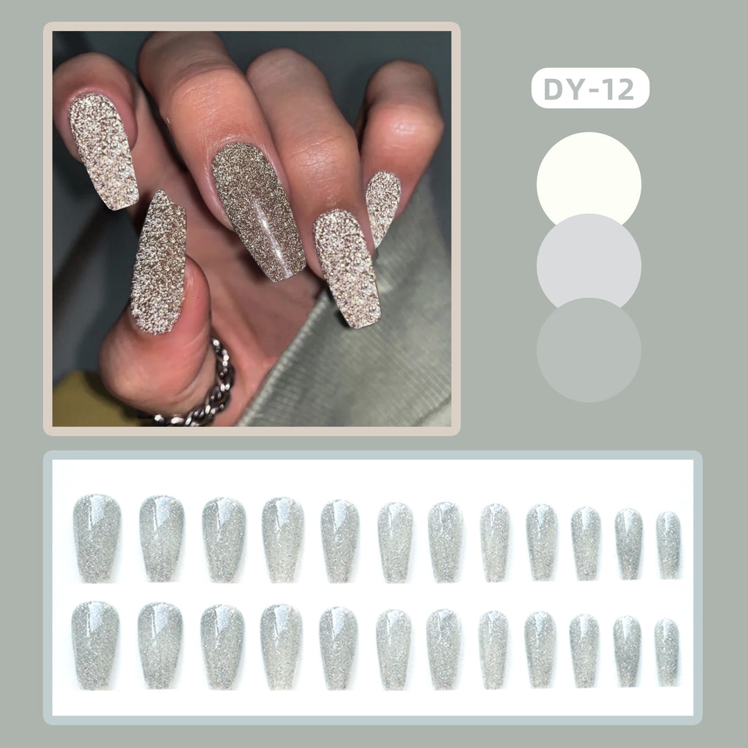 Glamorous Full-Coverage Glitzy Press-On Nail Set