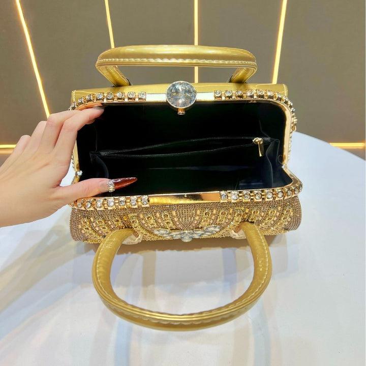Decorative Rhinestone-Encrusted Evening Handbag