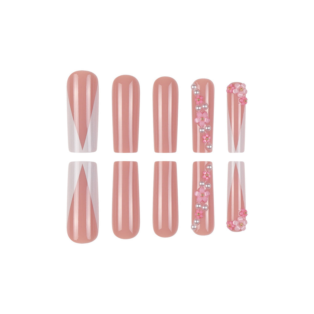Decorative Floral Nail Art Press-On Set Kalsten