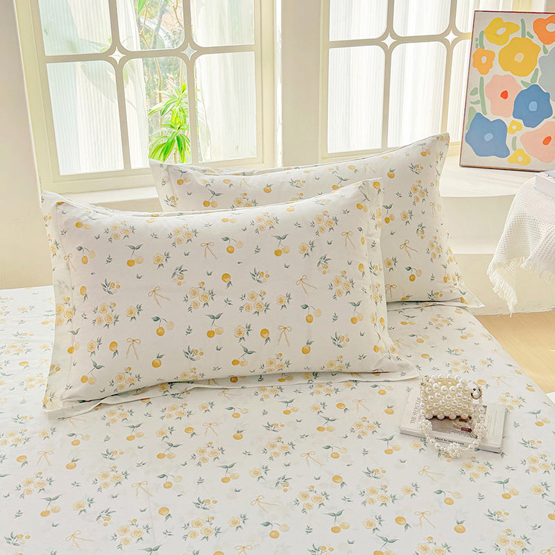 Flower Print Pillowcase Set