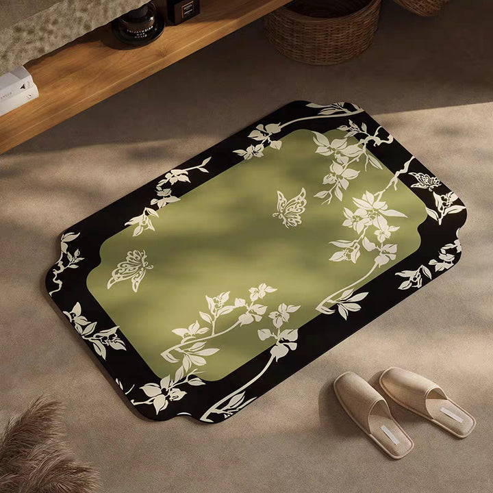 Elegant Floral Design Area Mat