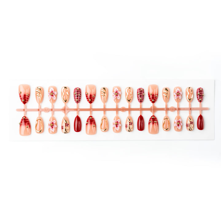 Artistic Floral Press-On Nail Art Set Kalsten 1790636462