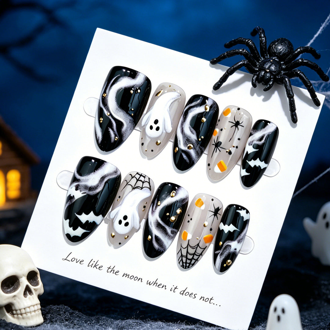 Spooky Halloween Press-On Nail Art Set