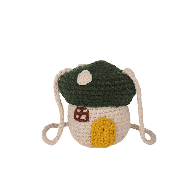 Crochet House-Themed Mini Backpack