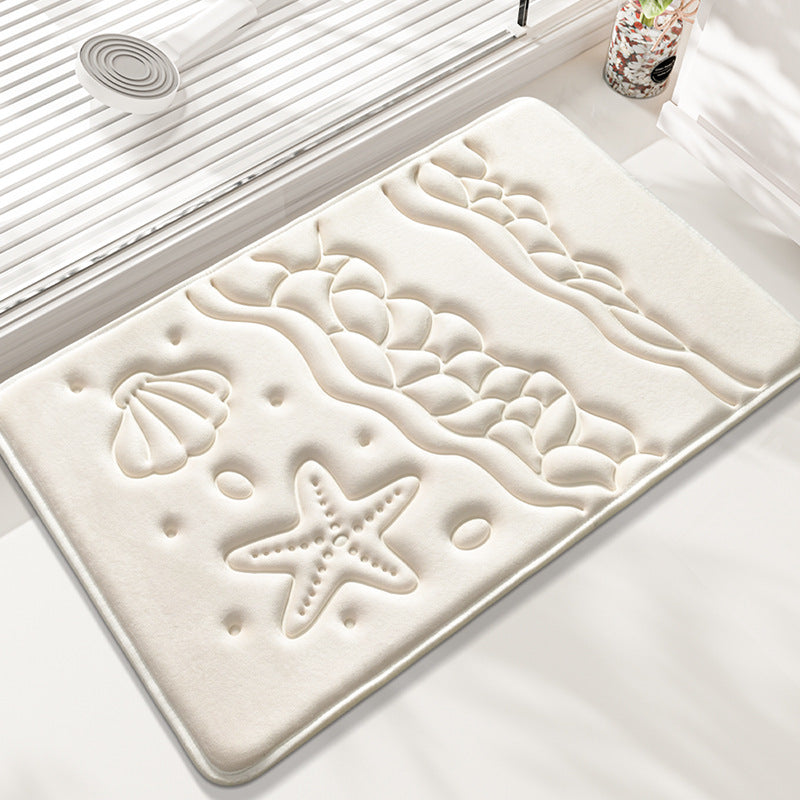 Coastal-Themed Memory Foam Bath Mat Kalsten
