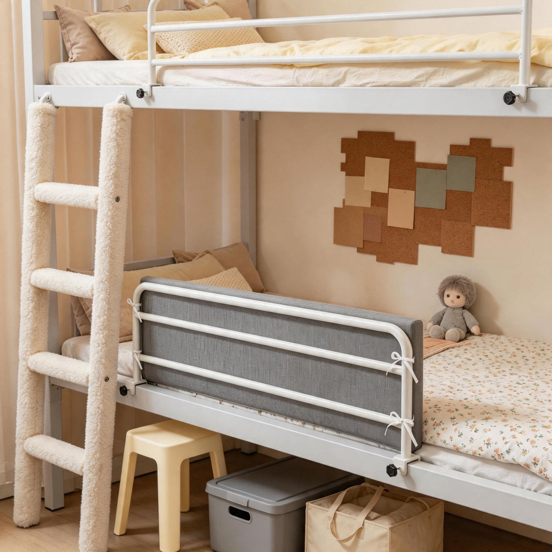 Bunk Bed Safety Side Rail with Padded Fabric Guard and Clamp Mount