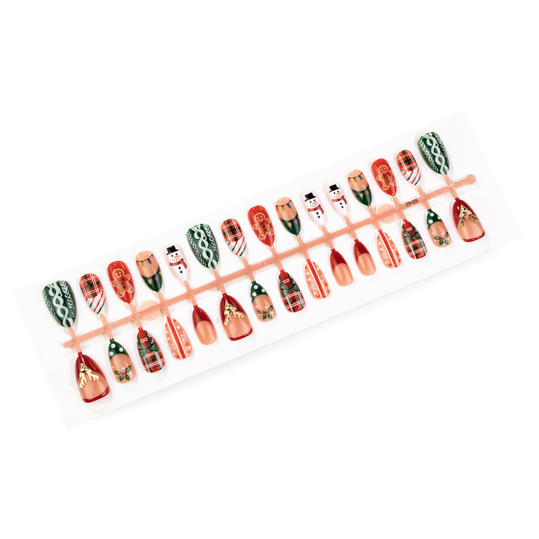 Holiday-Themed Press-On Nail Art Set