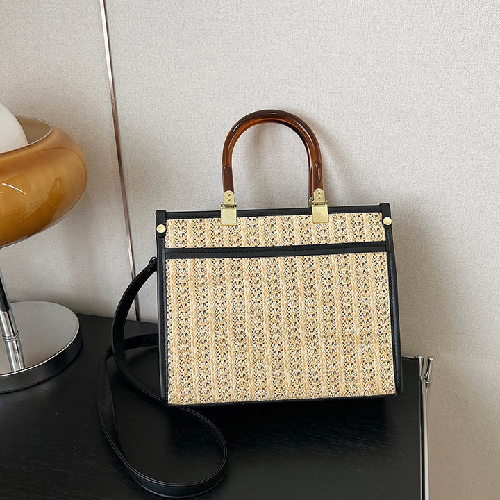 Elegant Woven Handheld Tote