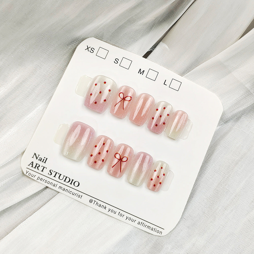 Elegant Artificial Nails with Shimmering Effect Kalsten