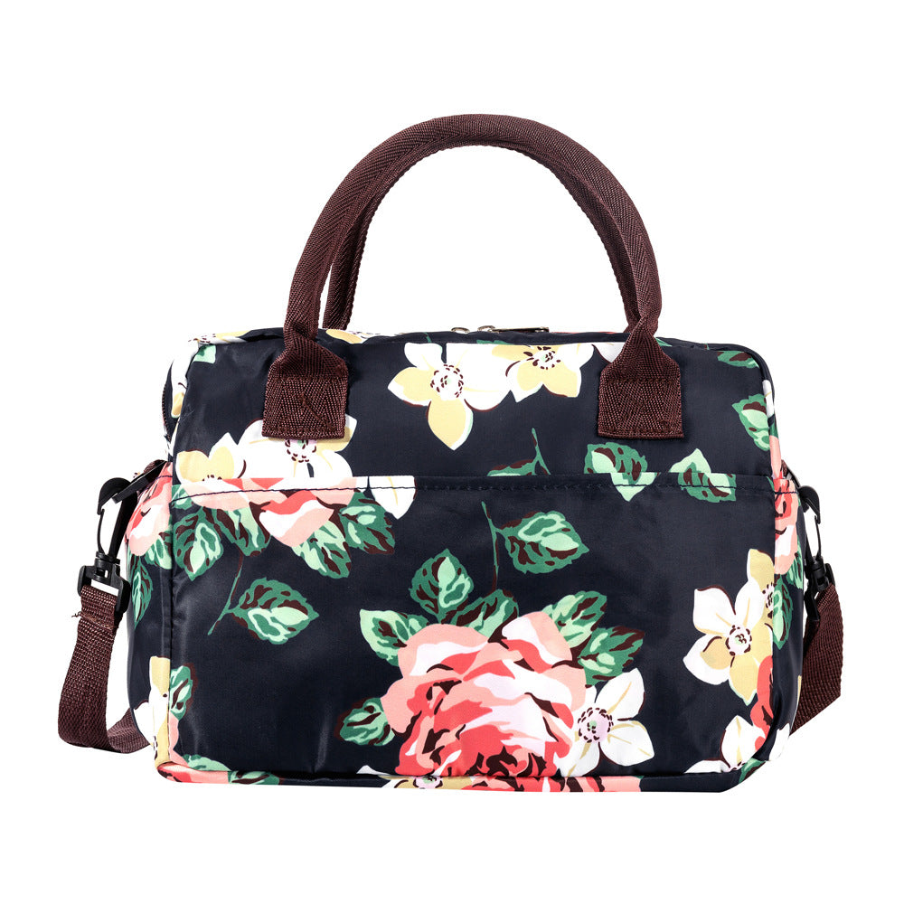 Floral Pattern Insulated Lunch Cooler