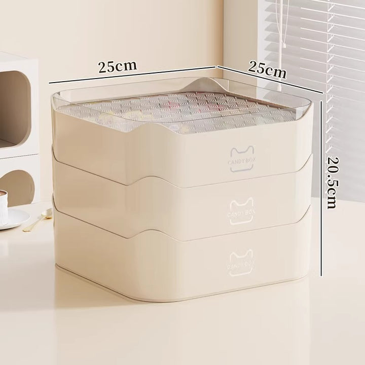 Multi-Purpose Storage Organizer with Transparent Lid Kalsten
