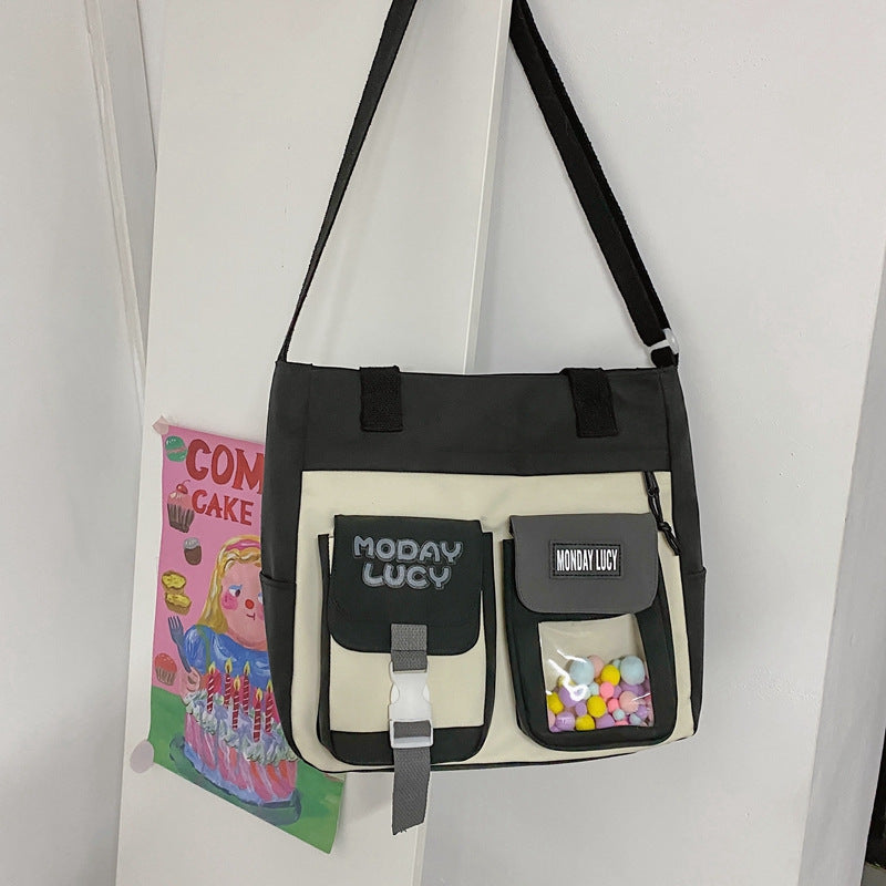 Whimsical Multi-Compartment Messenger Bag Kalsten